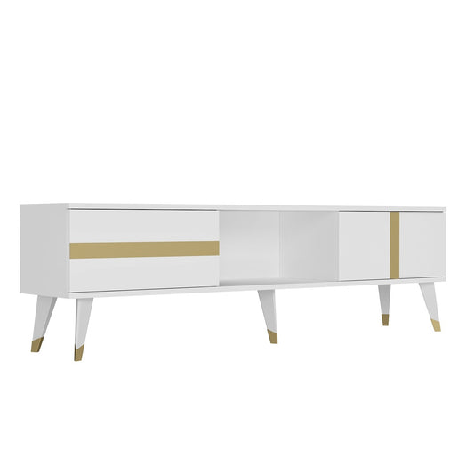 Stalak za televizor, Vania - White, Gold