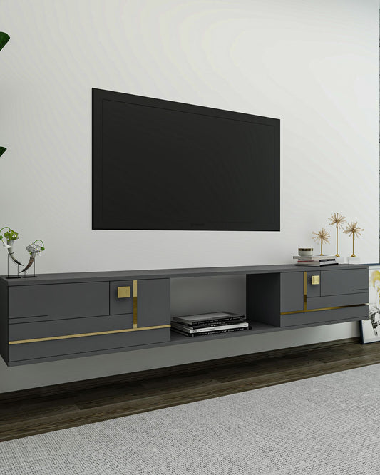 TV Ormarić 302, Antracit, Zlatna
