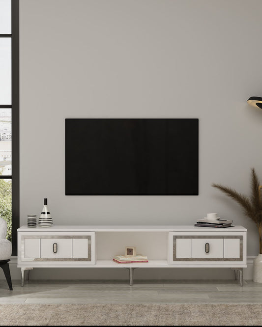 TV Ormarić 245, Bijeli, Srebrni