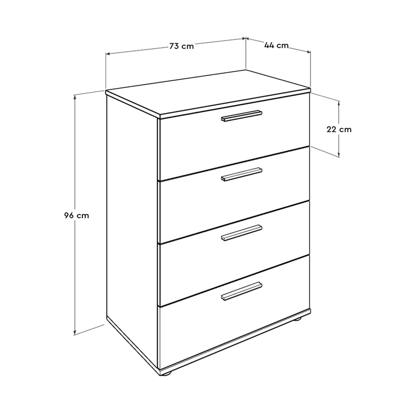Komoda, Bijela boja, SFN-540-BB-1