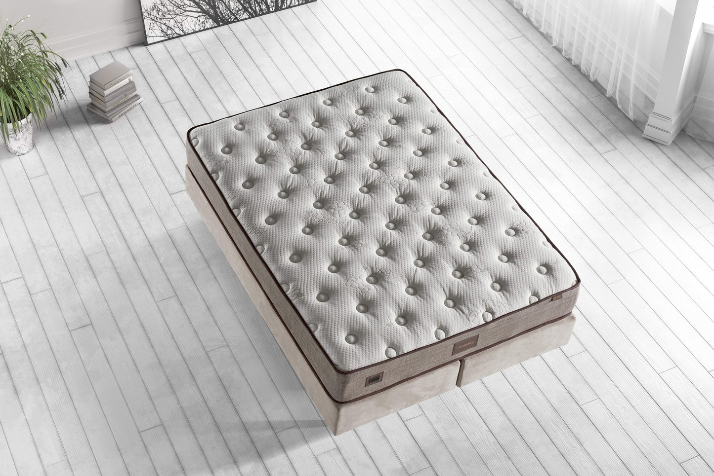 Madrac, Bijela boja Bež Smeđa, Cotton 140x200 cm Double Size Luxury Soft Mattress