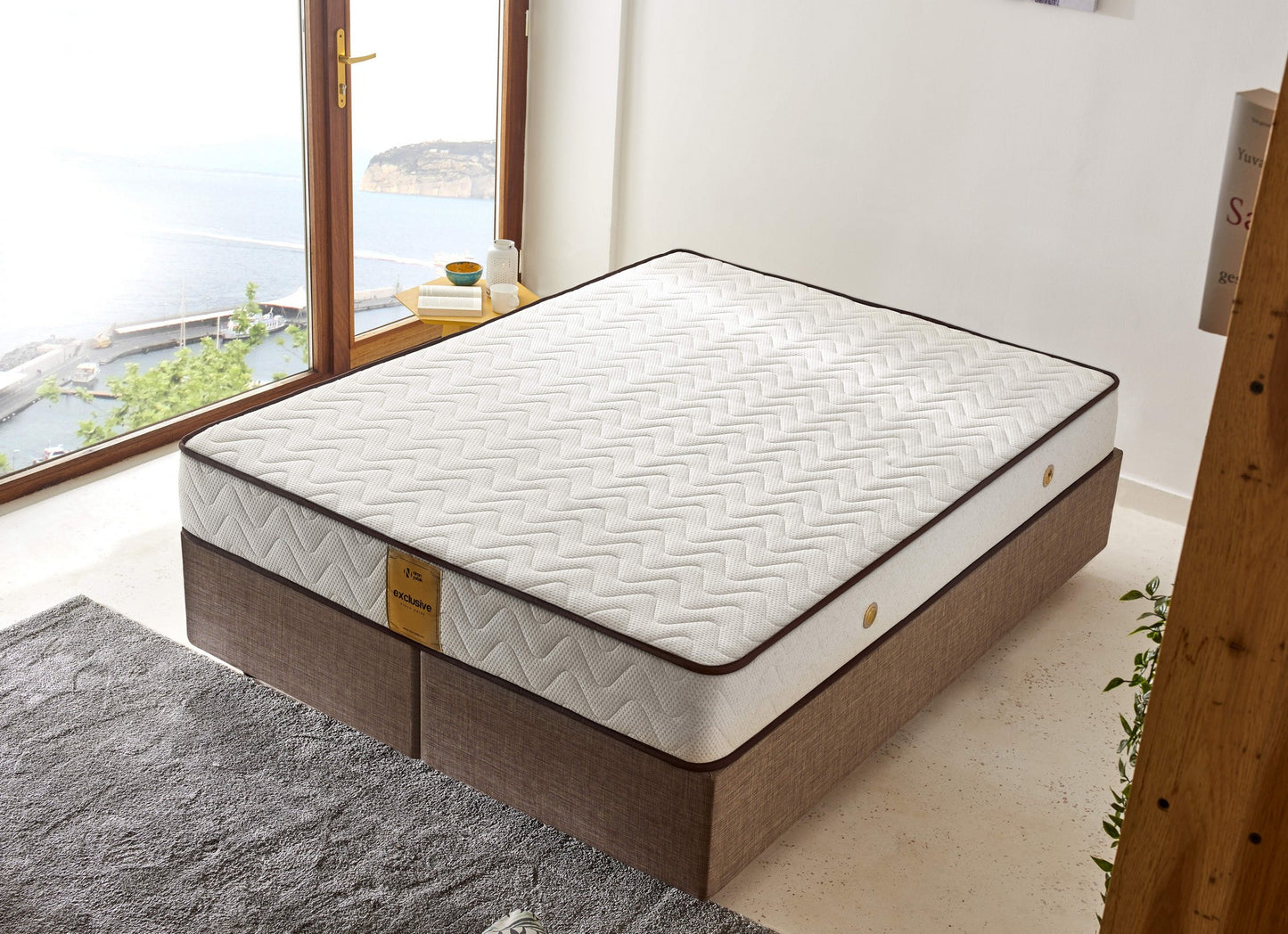 Madrac, Bijela boja Smeđa, Visco Exclusive 140x190 cm Double Size Memory Foam Luxury Soft Mattress