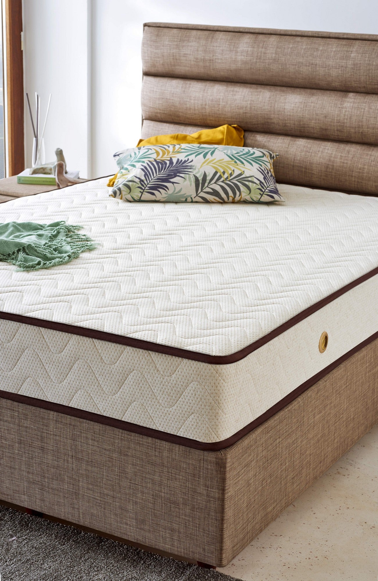 Madrac, Bijela boja Smeđa, Visco Exclusive 140x200 cm Double Size Memory Foam Luxury Soft Mattress