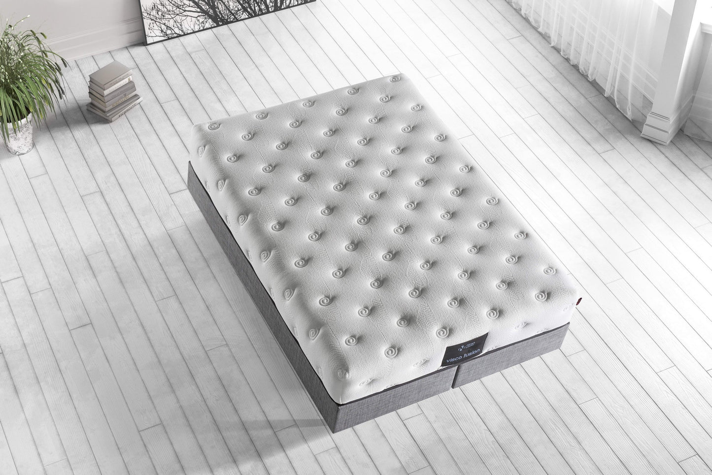 Madrac, Bijela boja, Visco Fusion 140x200 cm Double Size Memory Foam and Pocket Spring Luxury Soft Mattress