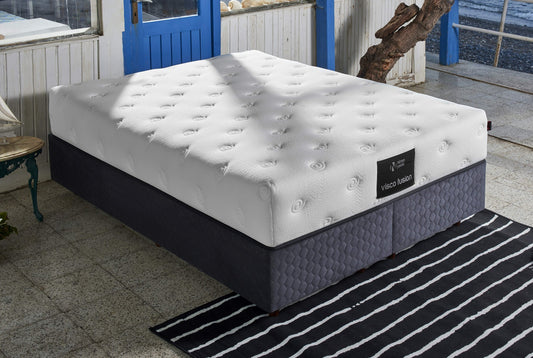 Madrac, Bijela boja, Visco Fusion 160x200 cm Double Size Memory Foam and Pocket Spring Luxury Soft Mattress