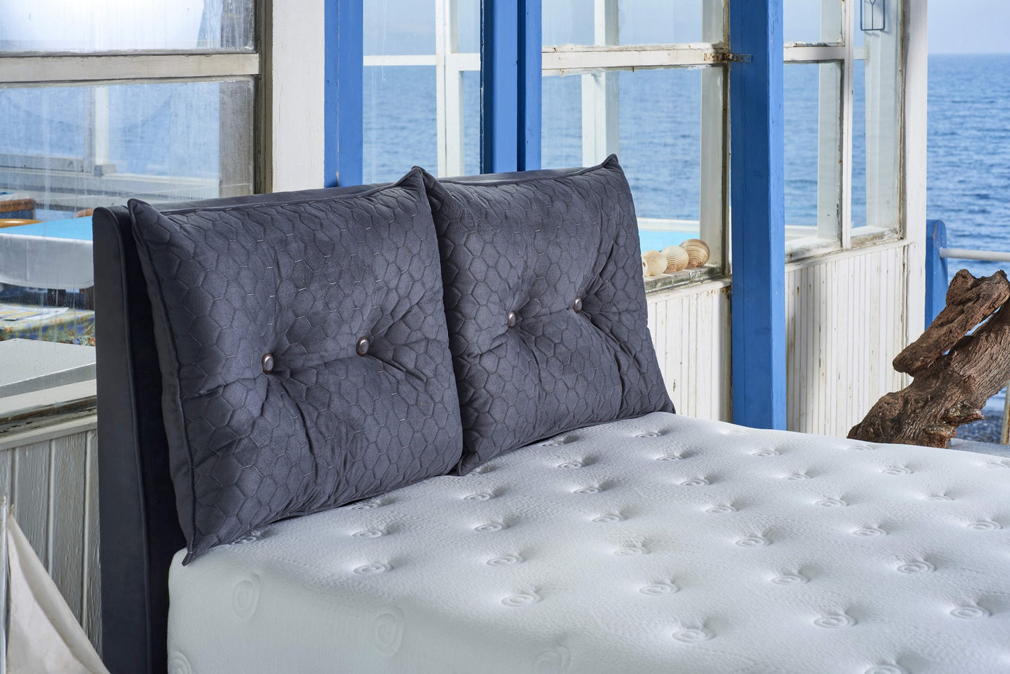 Madrac, Bijela boja, Visco Fusion 200x200 cm Double Size Memory Foam and Pocket Spring Luxury Soft Mattress