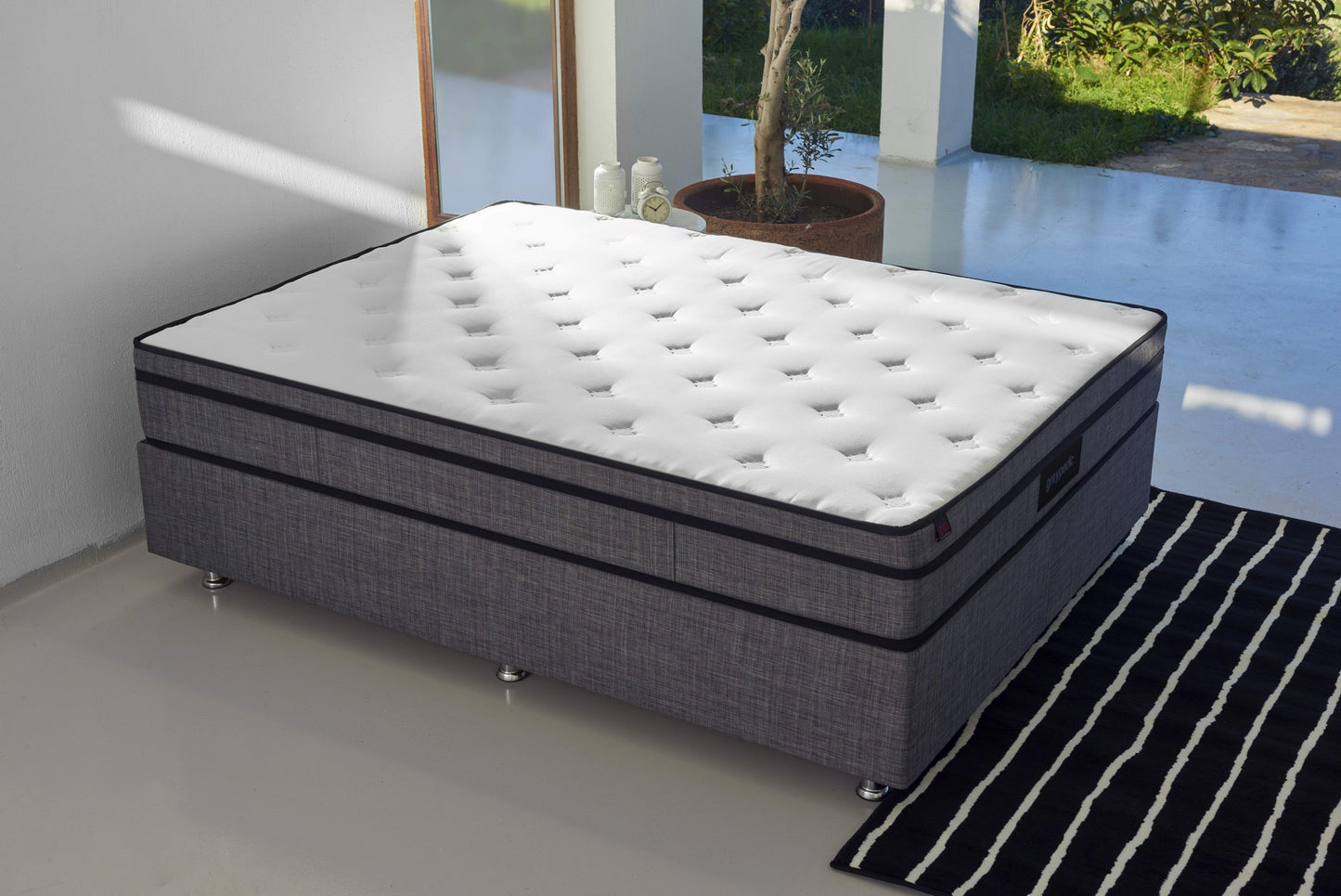 Madrac, Bijela boja Sivo, Greypedic 180x200 cm Double Size Ultra Firm Mattress