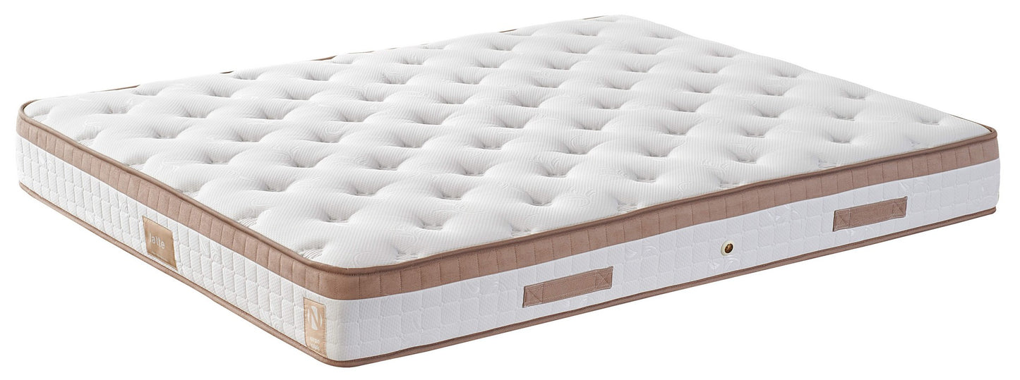 Madrac, Bijela boja Smeđa, Latte 140x200 cm Double Size Firm Mattress