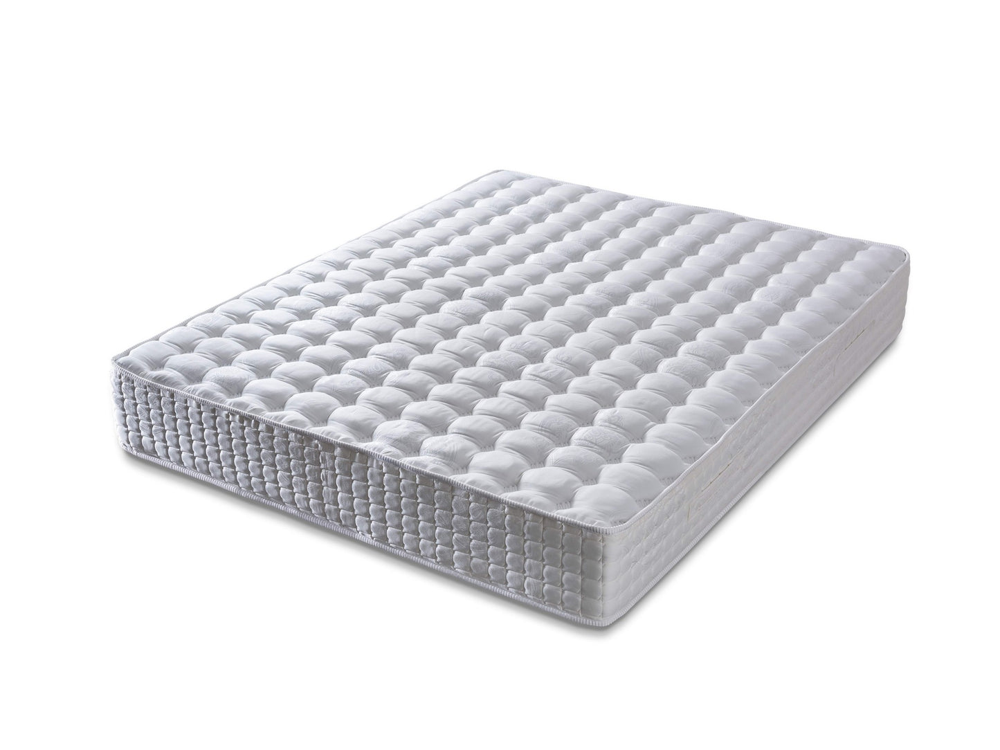 Madrac, Bijela boja, London 150x200 cm Double Size FR Fabric PocketSpring Luxury Mattress