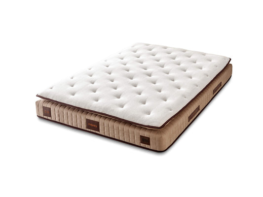 Madrac, Bijela boja Smeđa, Majesty 200x200 cm Double Size Padded Luxury Soft Mattress