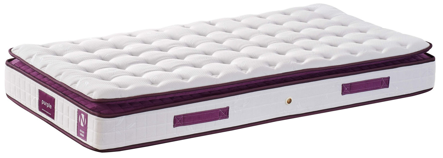 Madrac, Bijela boja Ljubičasta, Purple 100x200 cm Single Size Padded Soft Mattress