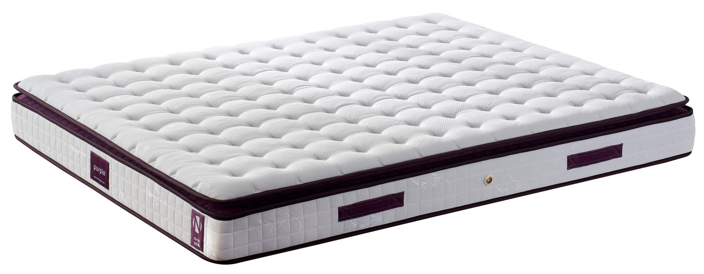 Madrac, Bijela boja Ljubičasta, Purple 180x200 cm Double Size Padded Soft Mattress