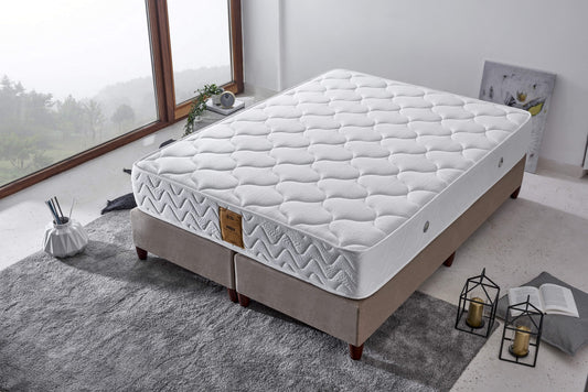 Madrac, Bijela boja, Relax 140x190 cm Double Size Luxury Middle Firm Mattress