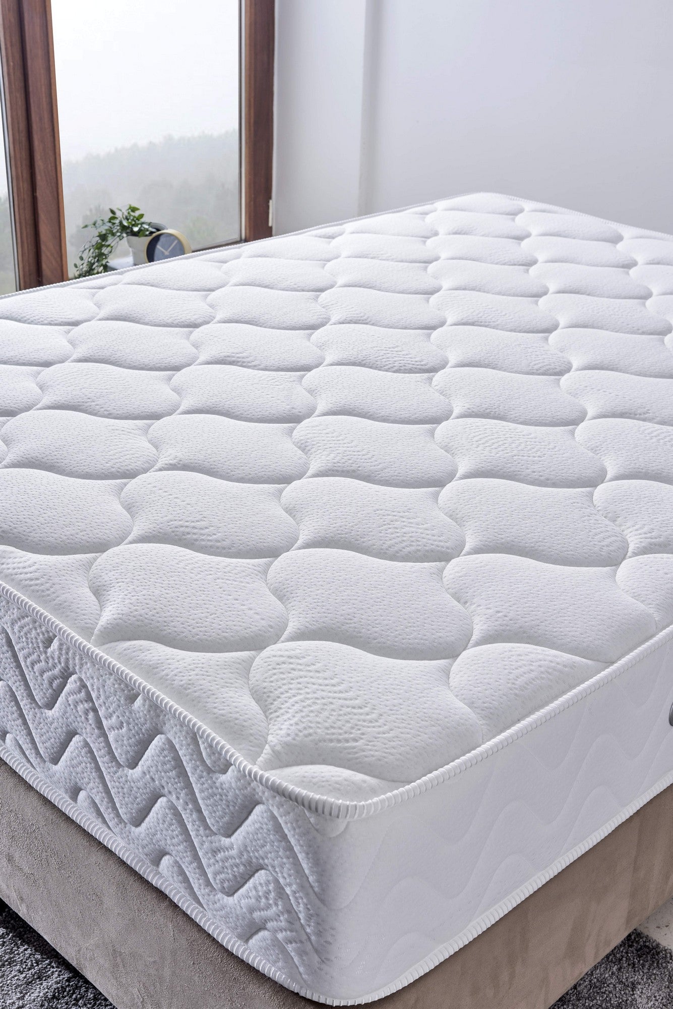 Madrac, Bijela boja, Relax 140x200 cm Double Size Luxury Middle Firm Mattress