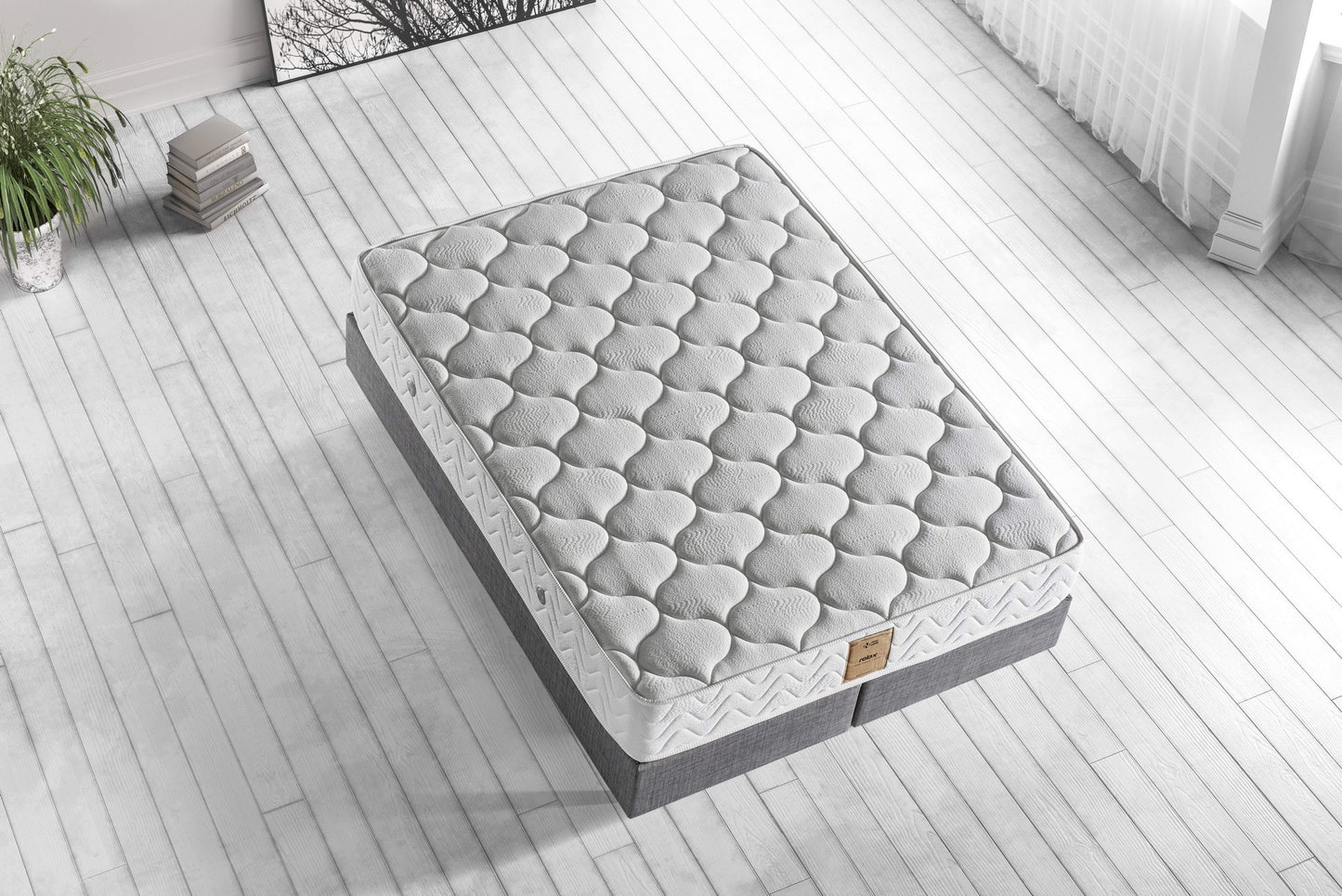 Madrac, Bijela boja, Relax 160x200 cm Double Size Luxury Middle Firm Mattress