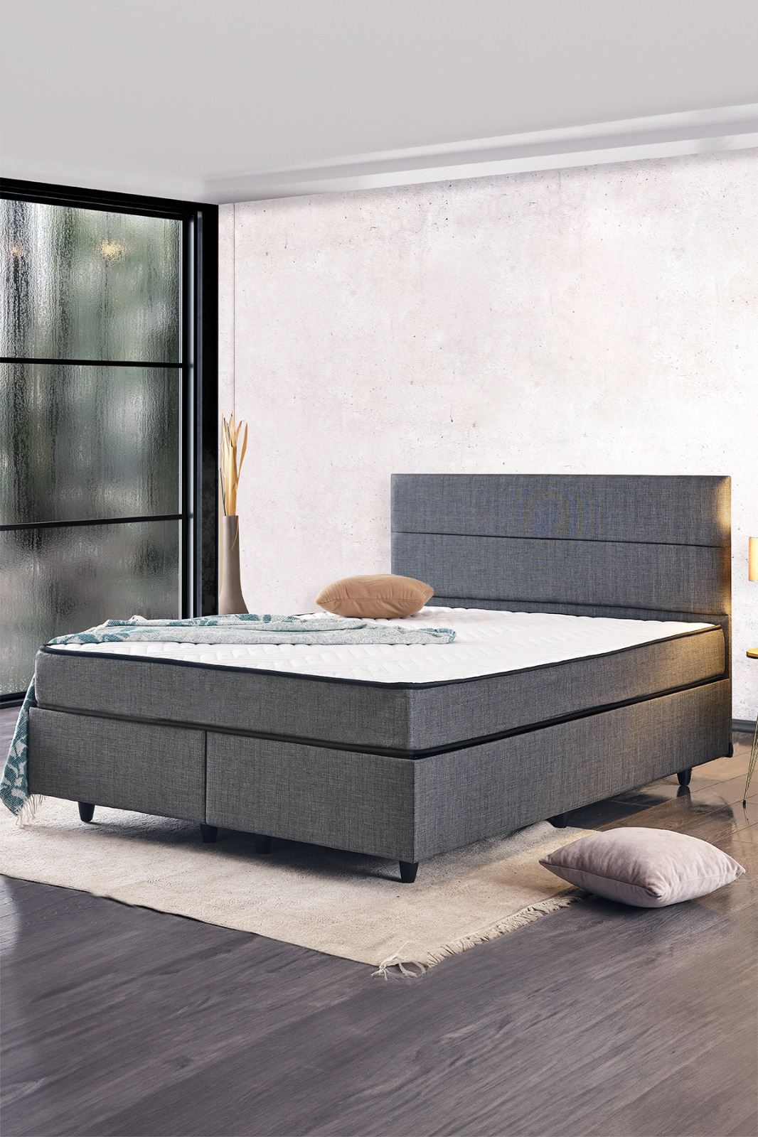 Madrac, Bijela boja Sivo, Silver 100x200 cm Single Size Firm Mattress