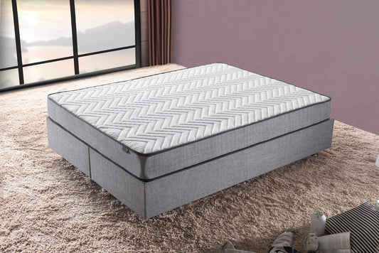 Madrac, Bijela boja Sivo, Silver 180x200 cm Double Size Firm Mattress