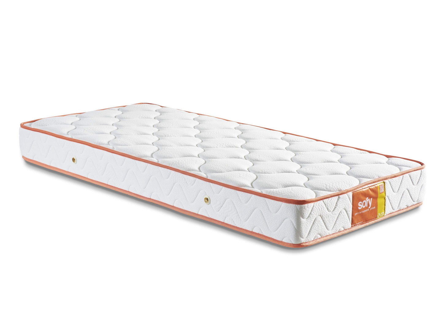 Madrac, Bijela boja naranča, Sofy 90x190 cm Single Size Firm Mattress