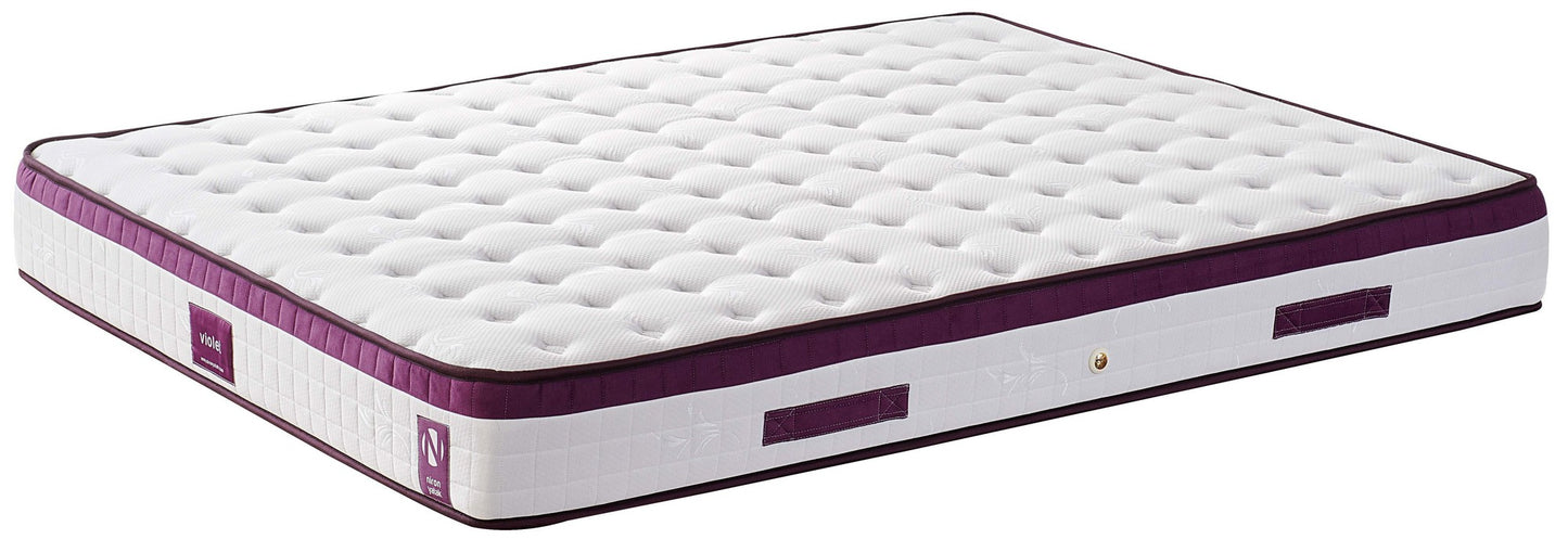 Madrac, Bijela boja Ljubičasta, Violet 180x200 cm Double Size Middle Firm Mattress