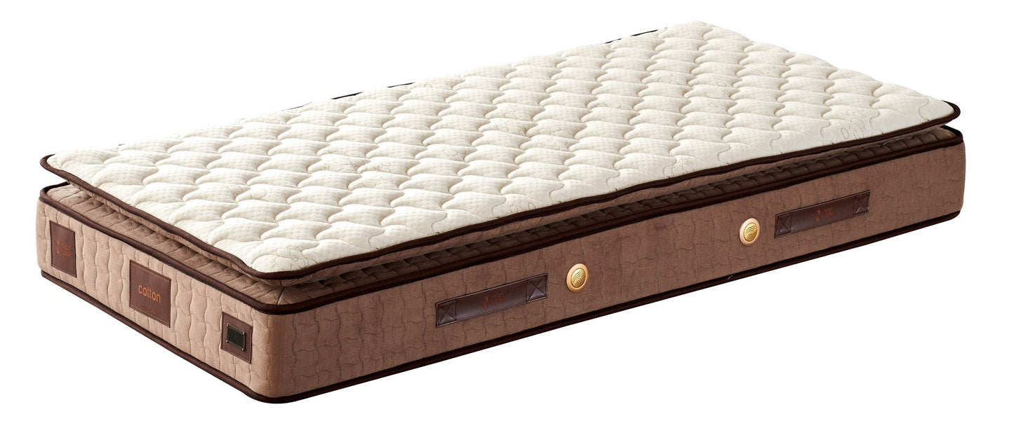 Madrac, Bijela boja Smeđa, W Cotton 120x200 cm Single Size Firm Mattress