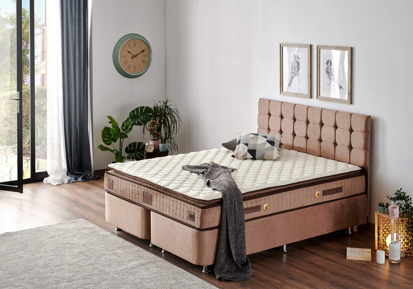 Madrac, Bijela boja Smeđa, W Cotton 140x190 cm Double Size Firm Mattress