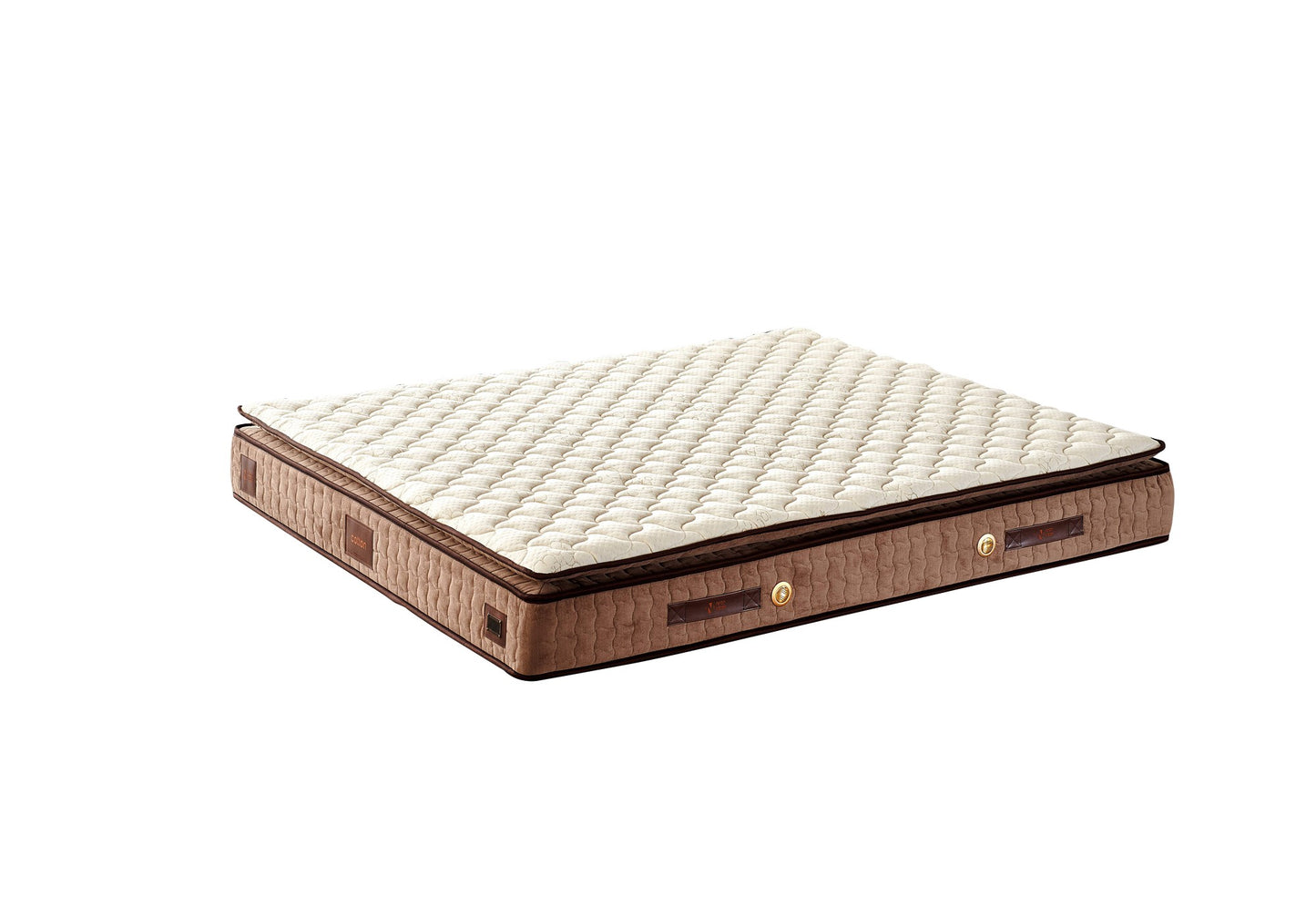 Madrac, Bijela boja Smeđa, W Cotton 180x200 cm Double Size Firm Mattress