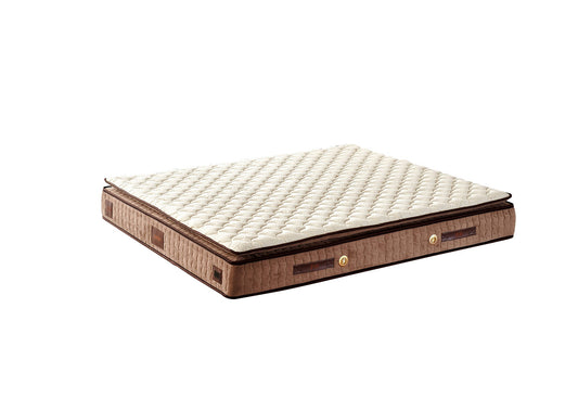 Madrac, Bijela boja Smeđa, W Cotton 180x200 cm Double Size Firm Mattress