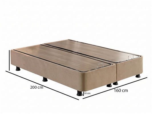 Baza za bračni krevet, Svijetlo smeđa, Ela Double - Light Brown (160 x 200)