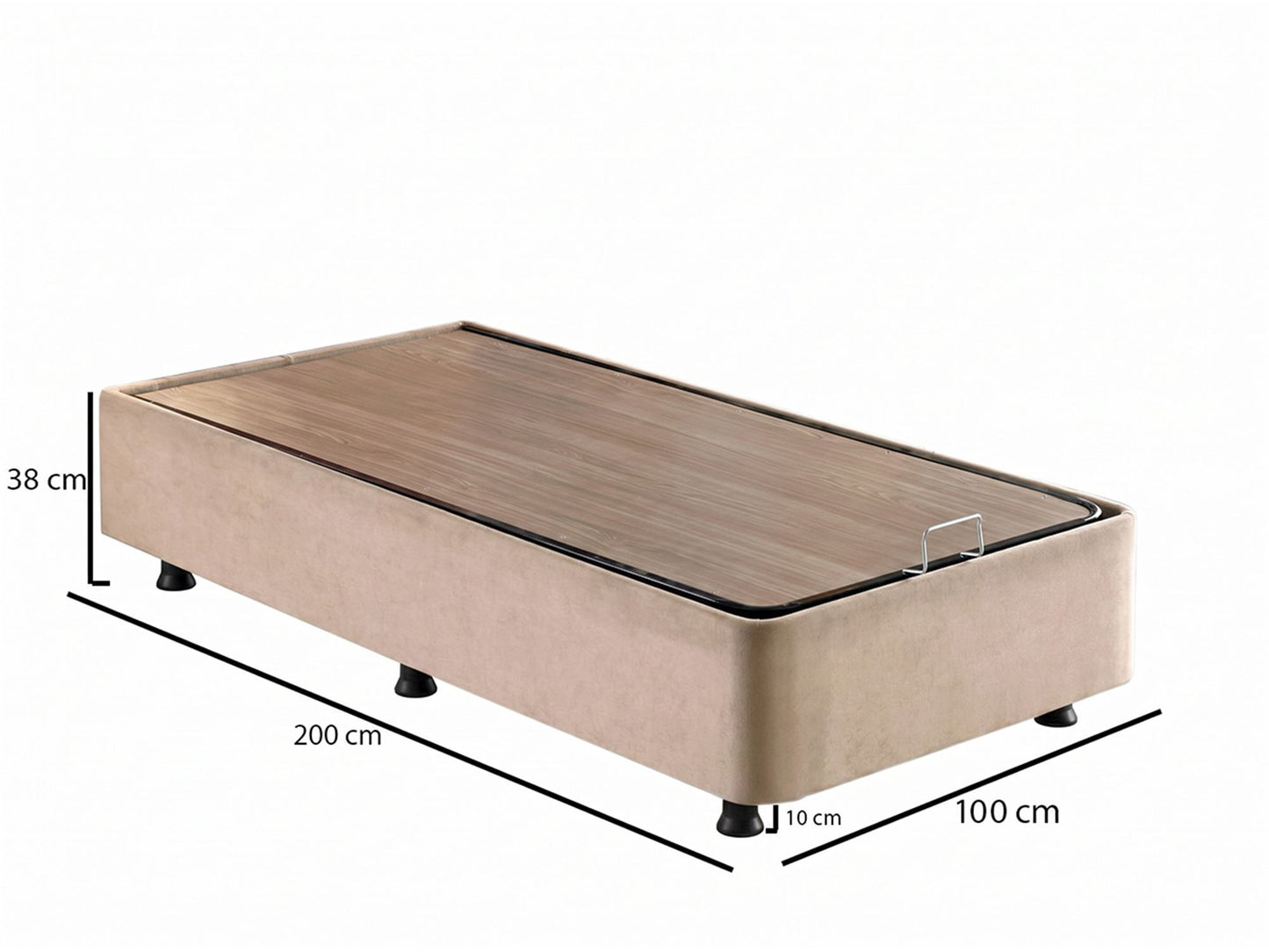 Podnožje za jedan krevet, Svijetlo smeđa, Ela Single - Light Brown (100 x 200)