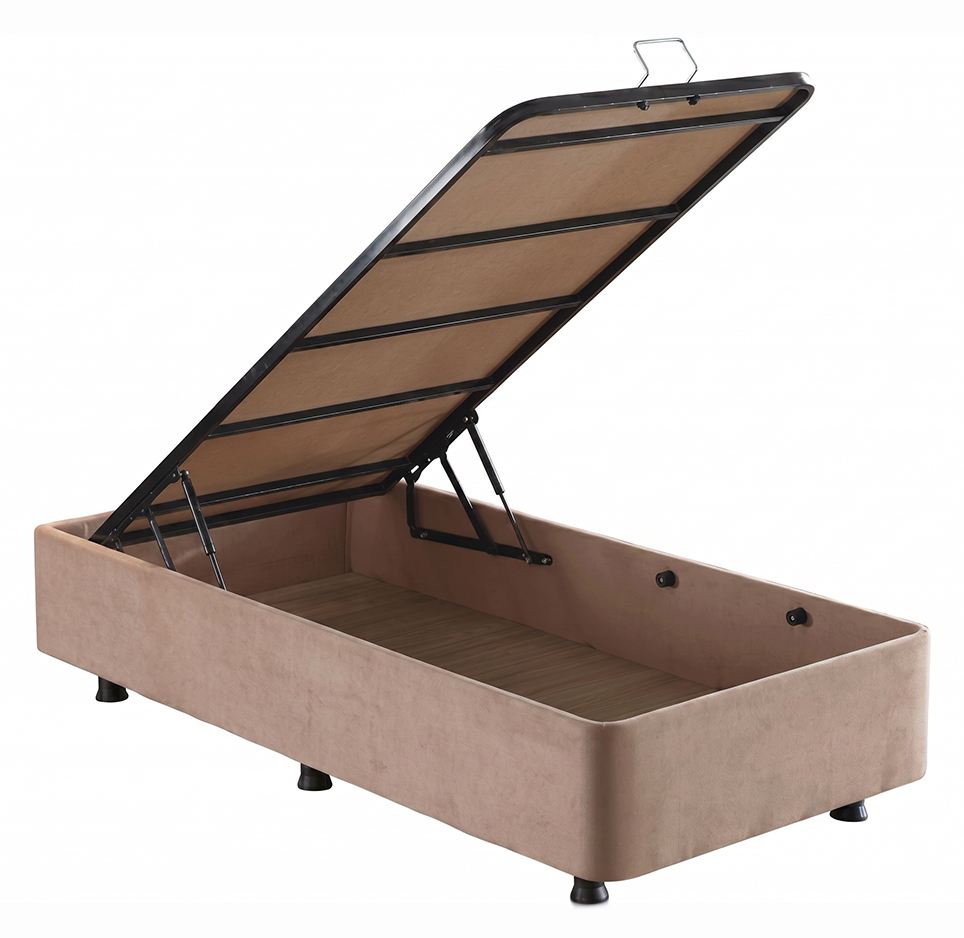 Jednostruki madrac, baza i uzglavlje, Svijetlo smeđa, Latte - Light Brown (80 x 180)