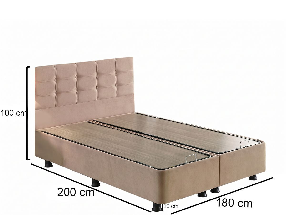 Podnožje i uzglavlje duplog kreveta,  Svijetlo smeđa, Ela Double - Light Brown (180 x 200)