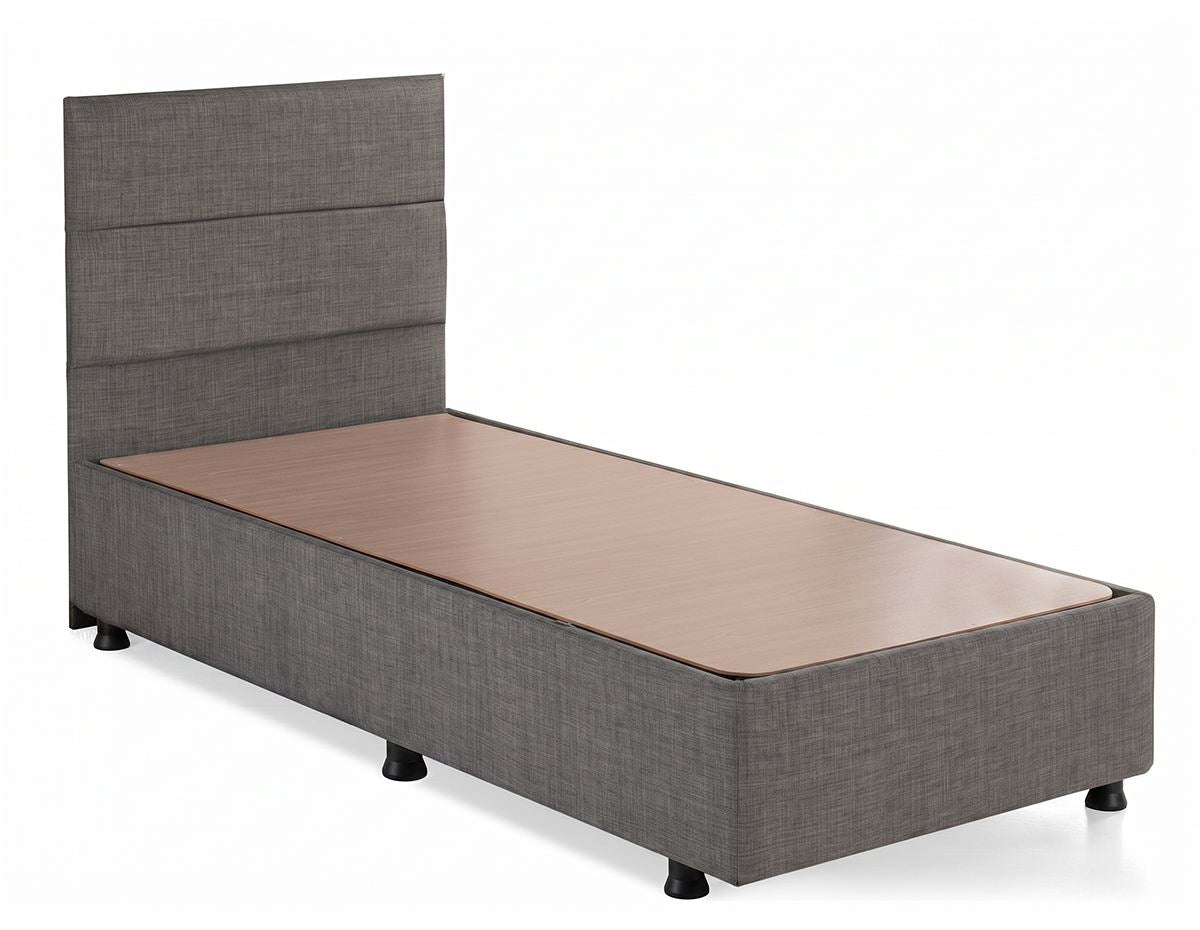 Osnova i uzglavlje kreveta za jednu osobu, Sivo, Silver - Grey (80 x 180)