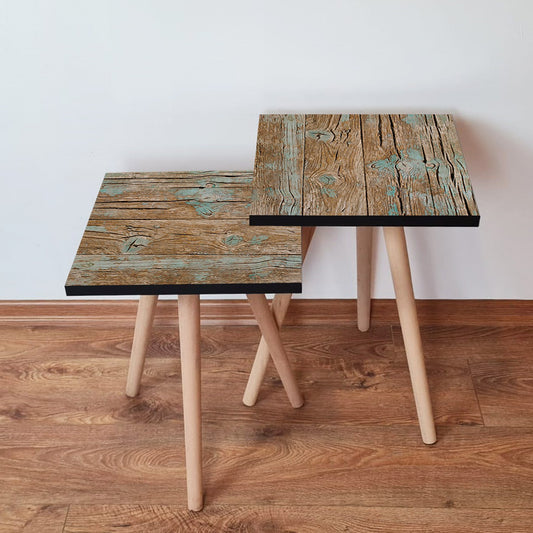 Set od 2 stolića 874, smeđa, plava