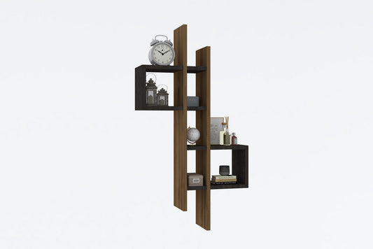 Zidna polica EMSE, Emse - Oak, Anthracite