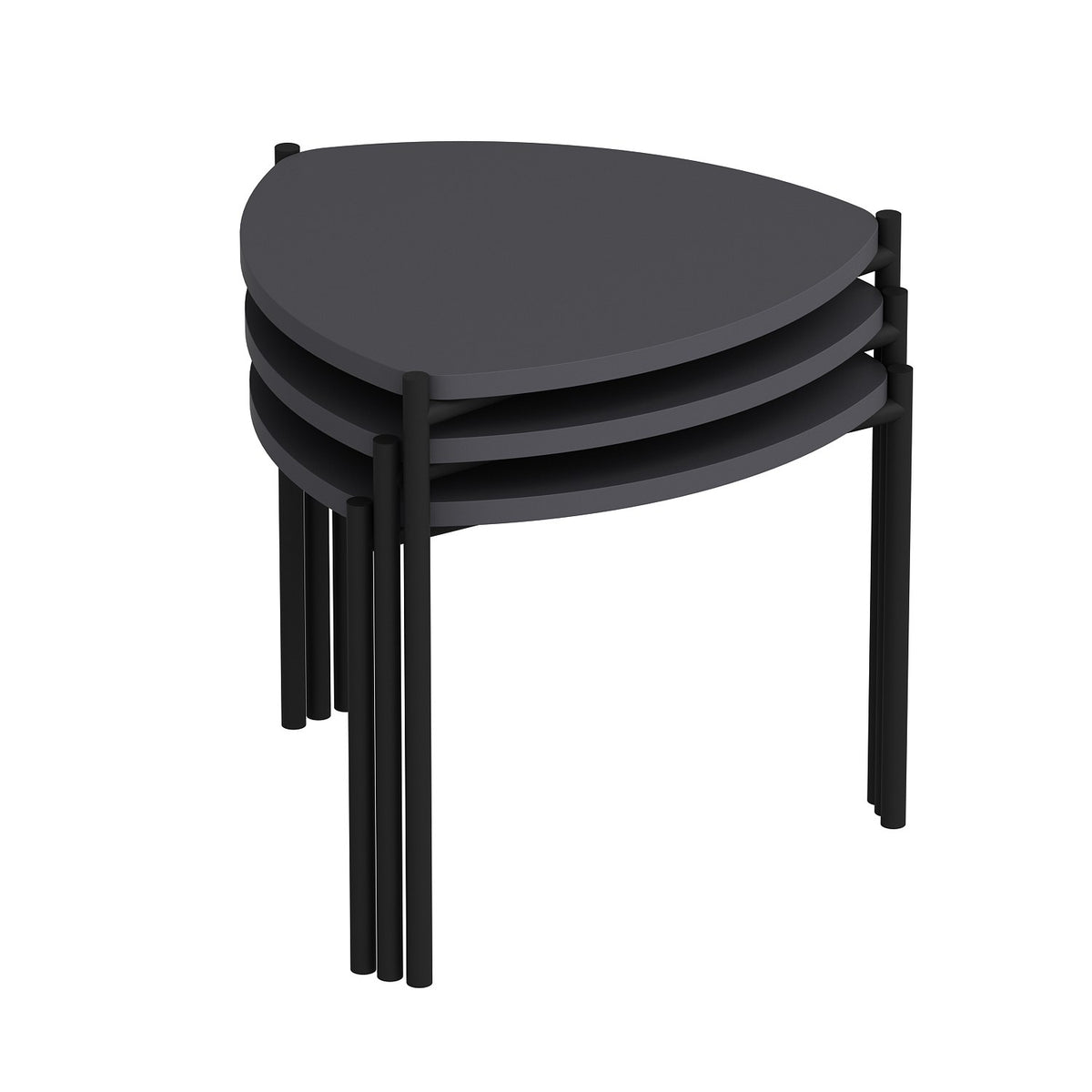 Stol (3 komada), Lenny - Anthracite