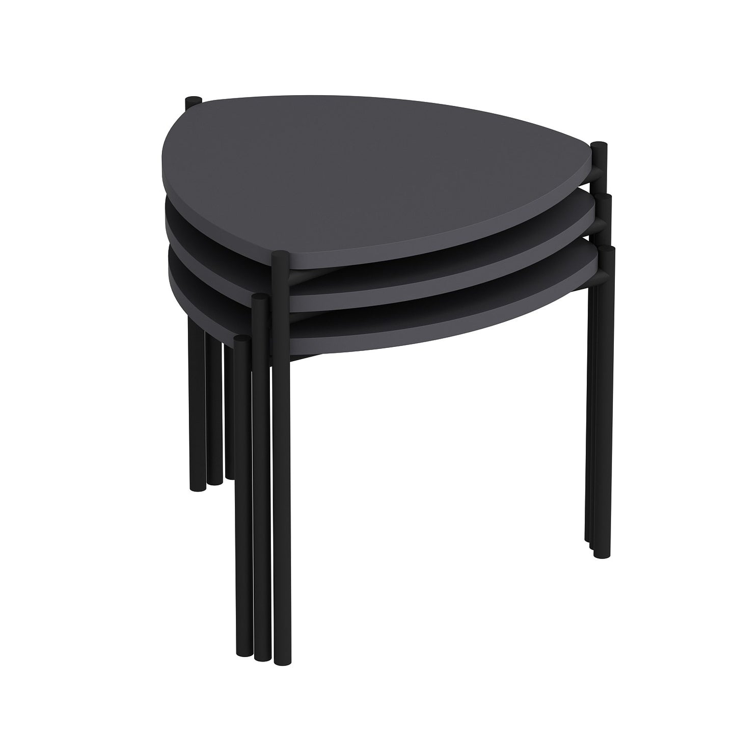 Stol (3 komada), Lenny - Anthracite