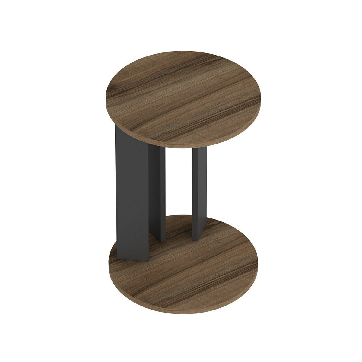 Bočni stol, Ema - Walnut, Anthracite