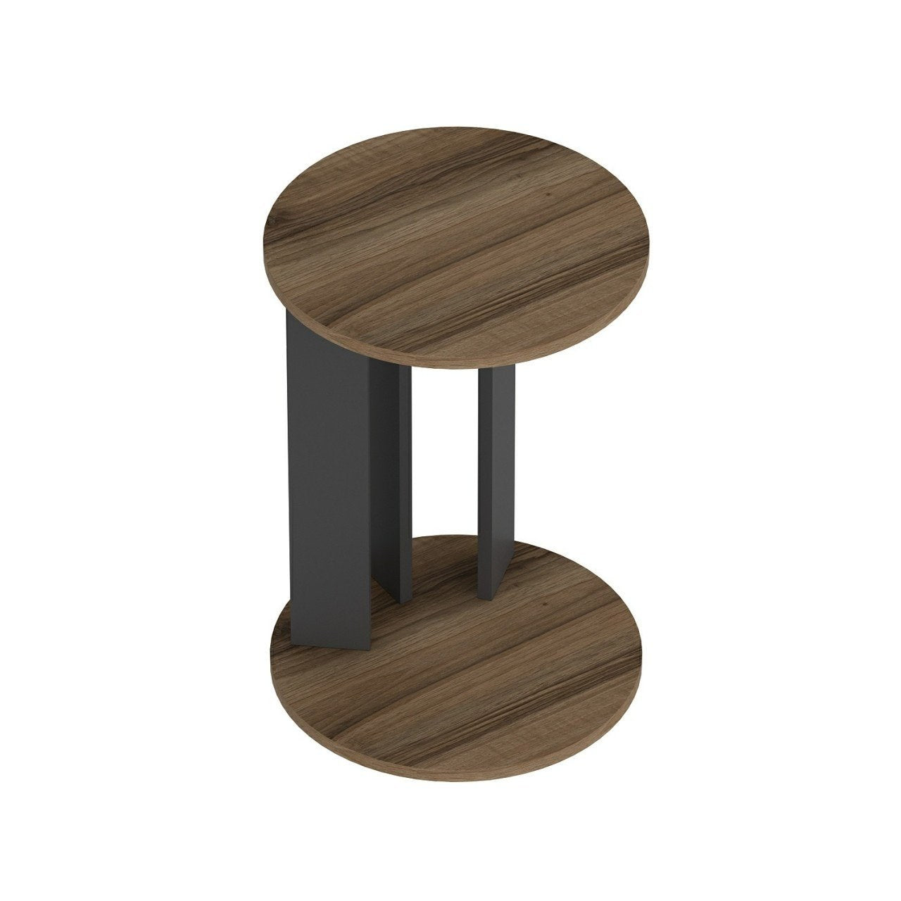 Bočni stol, Ema - Walnut, Anthracite