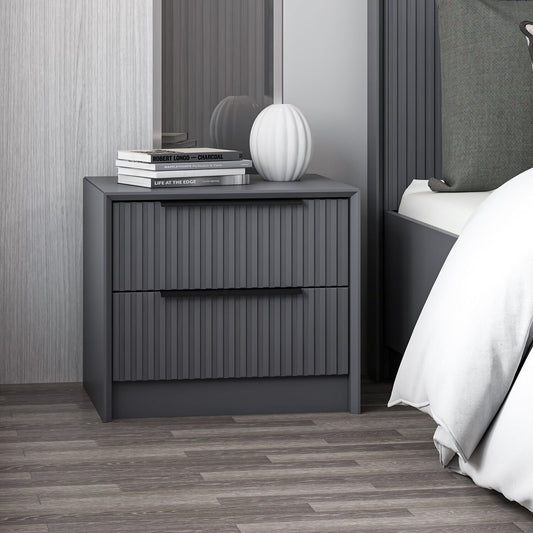 Noćni ormarić KALE LUXE SOFT - 4799, antracit