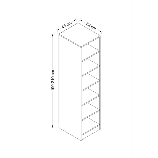 Garderoba, Kale Raflı 210 - Anthracite