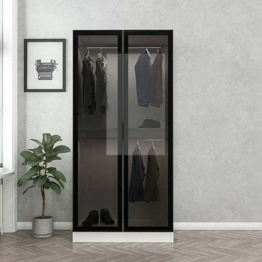 Garderoba, Kale Glass Black - 190