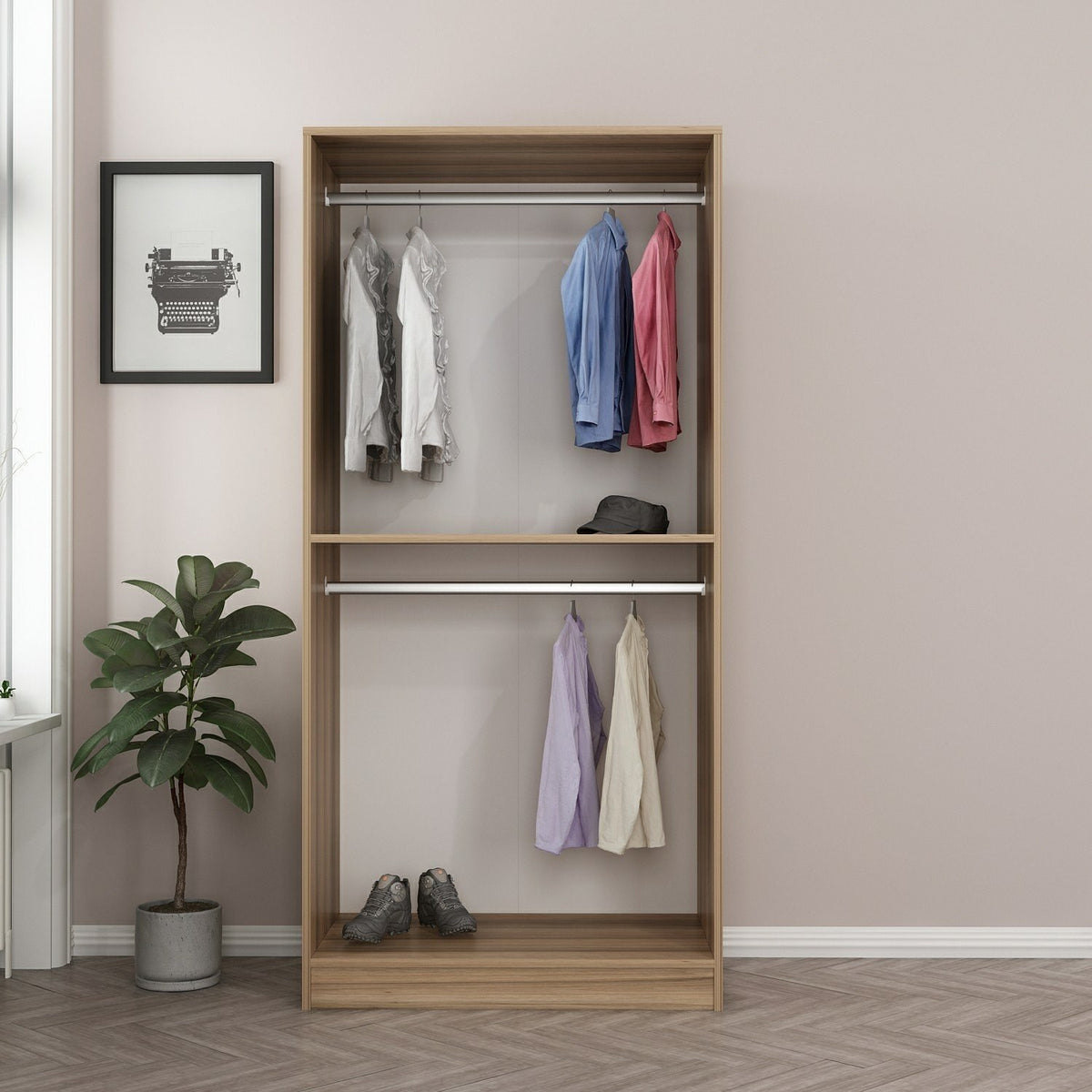 Garderoba, Kale Glass Dark Grey1 - 210