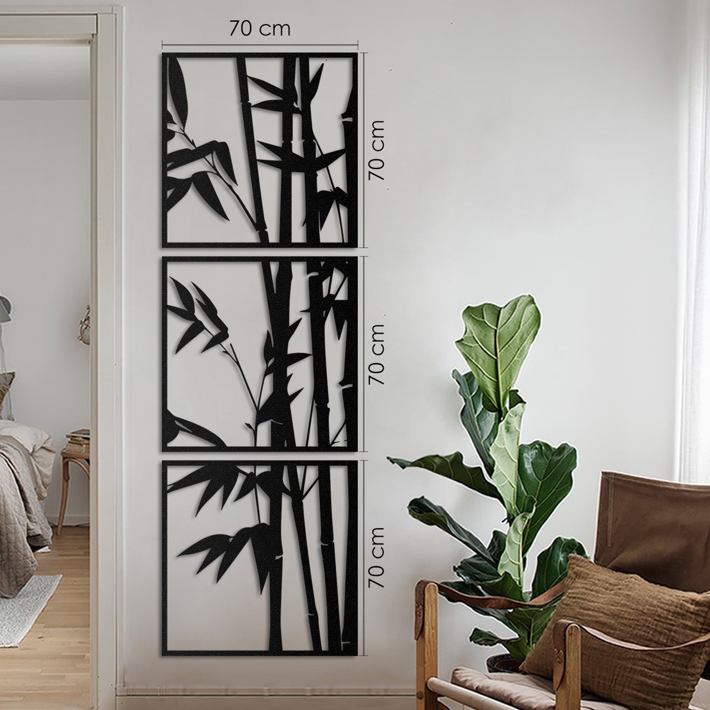 Metalna zidna dekoracija Bamboo - APT041LS