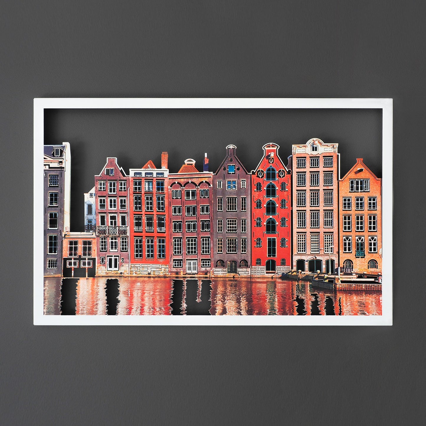 Metalna zidna dekoracija Amsterdam Houses - APT329MCA