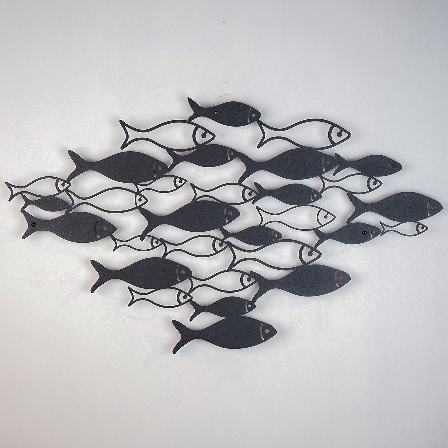 Metalna zidna dekoracija Fish Swarm - APT392MS