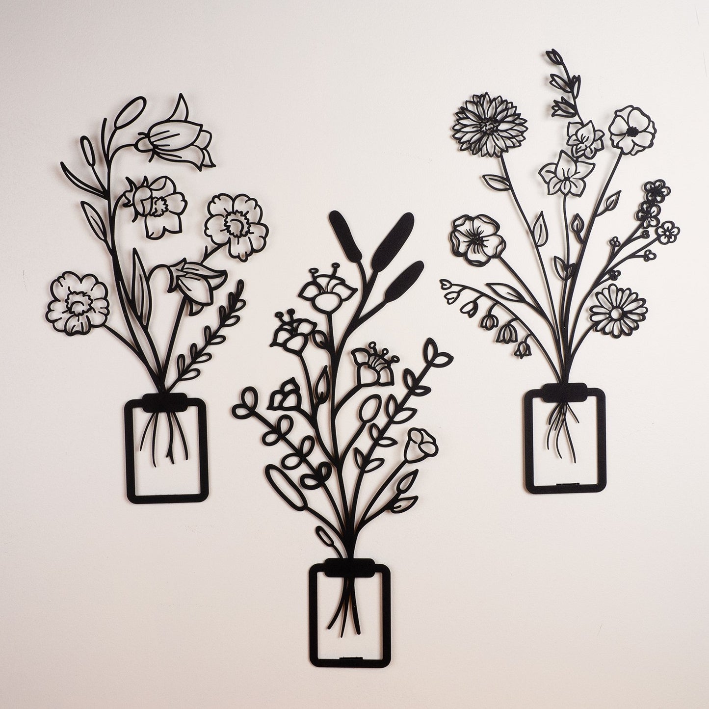 Metalna zidna dekoracija Flowers in Vase 3D - APT519MS