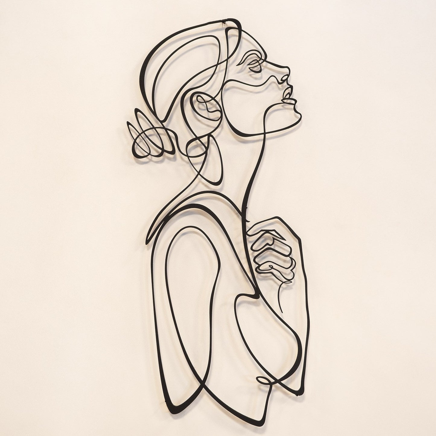 Metalna zidna dekoracija Woman Silhouette - APT596MS