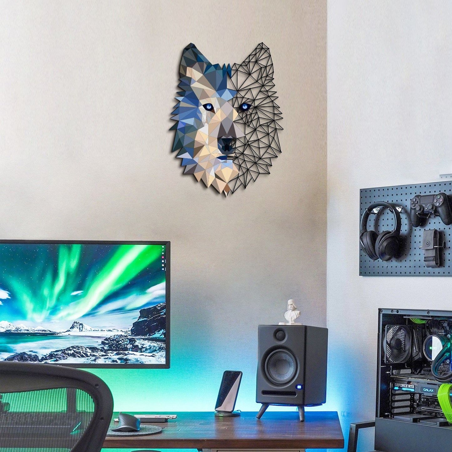 Metalna zidna dekoracija Metal Wolf Wall Art - APT721