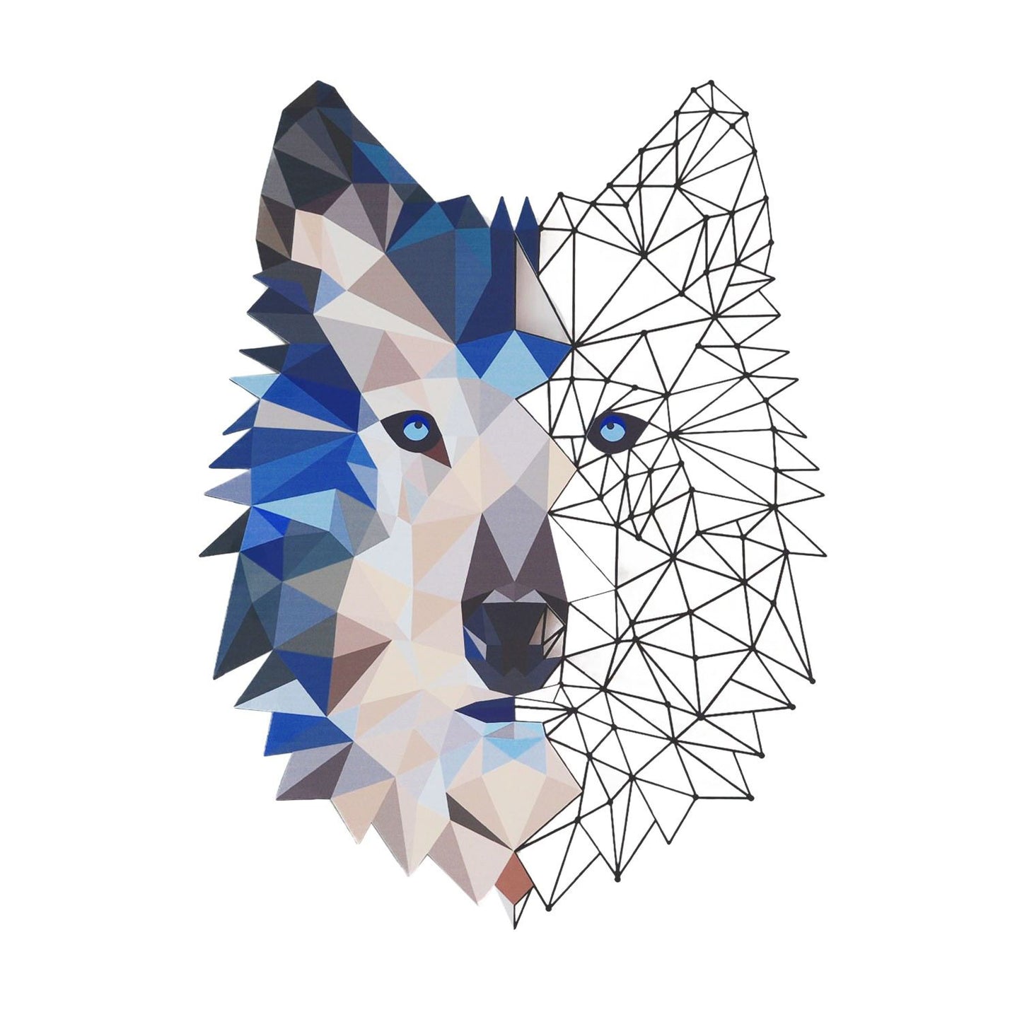 Metalna zidna dekoracija Metal Wolf Wall Art - APT721