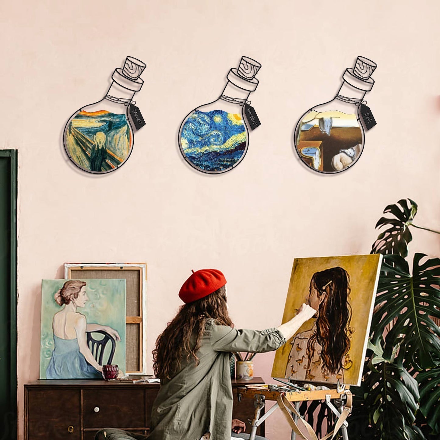 Metalna zidna dekoracija Art Potion Set of 3 Metal Wall Art - APT710